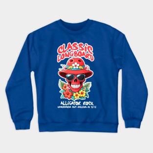 Skull Hawaiian Longboard Crewneck Sweatshirt